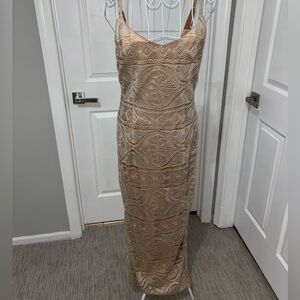 Dave & Johnny vintage gold gown